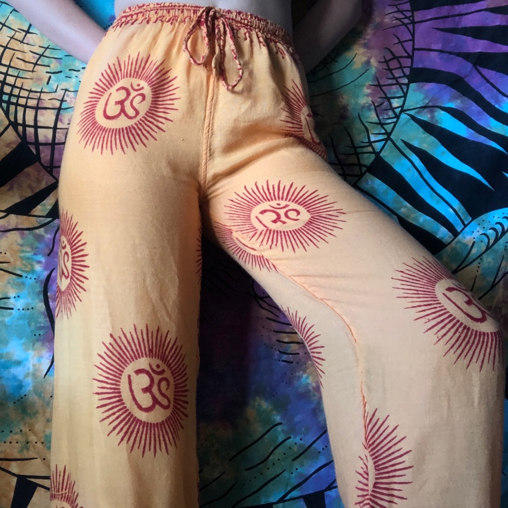 Sanskrit pattered loose hippie pants